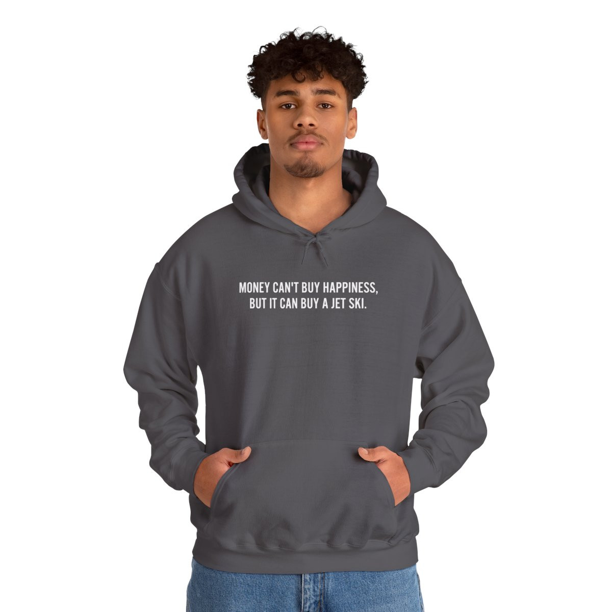 Jet Ski Quote Hoodie – "Money Can’t Buy Happiness, But It Can Buy a Jet Ski"