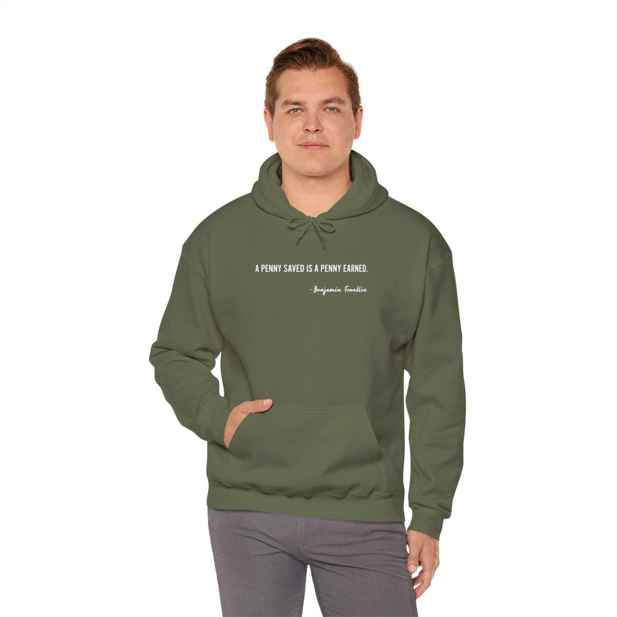 Hoodie — “A Penny Saved Is A Penny Earned” Teacher Quote Hooded Sweatshirt